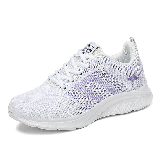 Damen nan leichter Strick-Fitnesssneaker mit nahtlosem Obermaterial, adaptiver EVA-Dämpfung und ergonomischem Fersenpolster EB