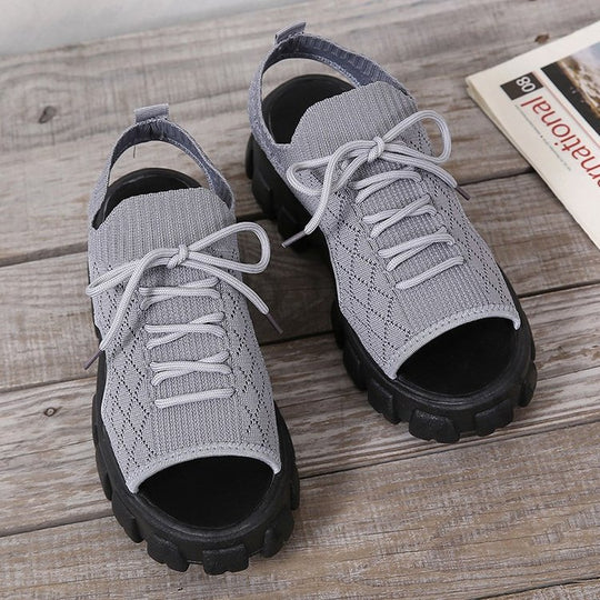 Damen Sportliche Sandalen mit atmungsaktivem Obermaterial und rutschfester Sohle EB