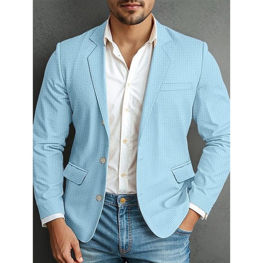 Herren eleganter Blazer mit strukturiertem Design und praktischen Taschen EB
