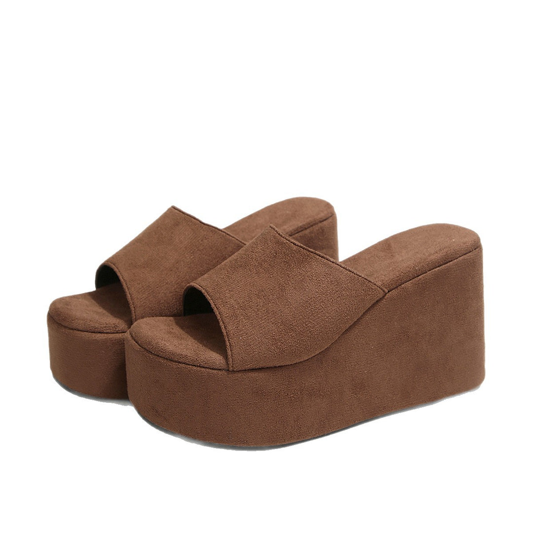 Damen Wedge-Pantoletten mit transparentem Obermaterial und komfortabler Sohle EB