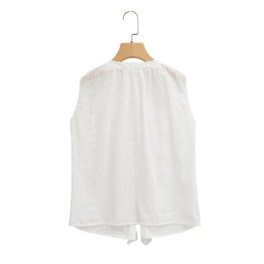 Damen Rüschenshirt mit elegantem V-Ausschnitt EB