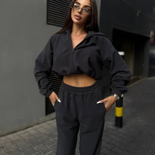Damen Urbaner Oversized Jumpsuit mit Kapuze EB