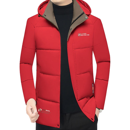 Herren Wattierte Stehkragenjacke mit wasserabweisender Oberfläche und Reißverschlusstaschen EB