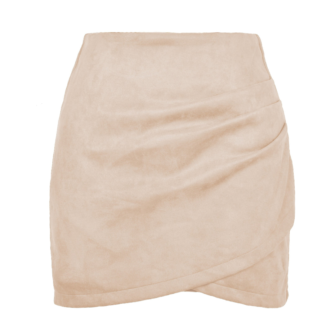 Damen High-Waist Wickelrock aus samtigem Mikrofaser EB