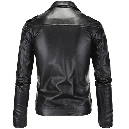 Herren stylische Bikerjacke aus hochwertigem Kunstleder EB