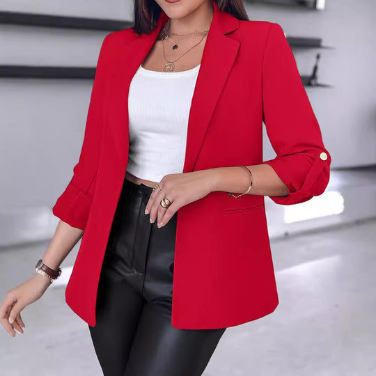 Damen Eleganter Blazer mit modischem Schnitt und praktischen Details EB
