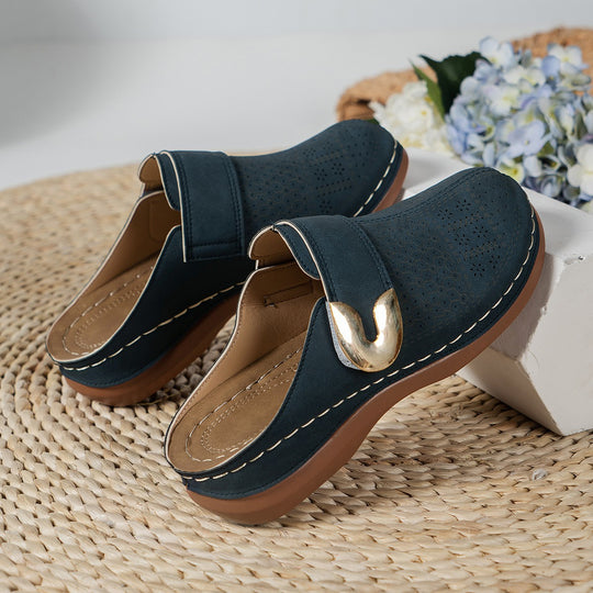 Damen Komfortable und atmungsaktive Mules mit modischem Lochdesign EB