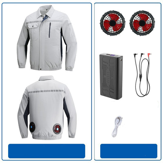 Herren nan atmungsaktive Arbeitsjacke mit integrierten Rückenlüftern und reflektierenden Streifen EB