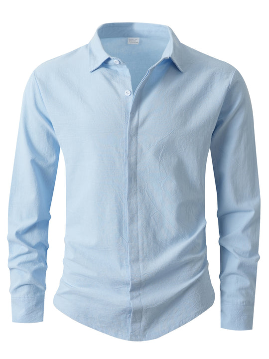 Herren Elegantes Casual-Hemd mit Slim-Fit Schnitt EB