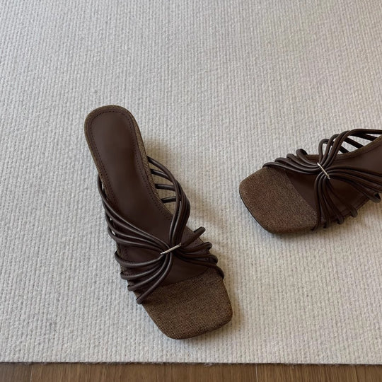 Damen Sandalen mit elegantem Flecht-Design und komfortablem Plateau EB