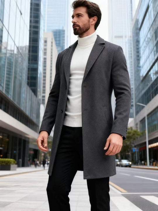Herren eleganter Wollmantel EB