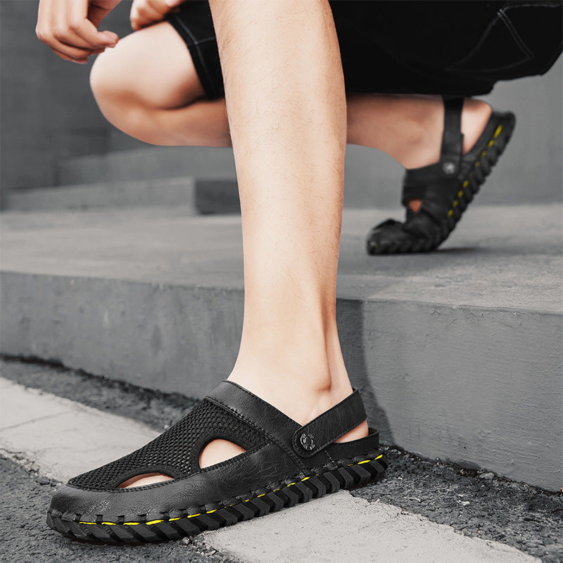 Damen Freizeit-Sandalen mit atmungsaktiver Netzstruktur und rutschfester Sohle EB