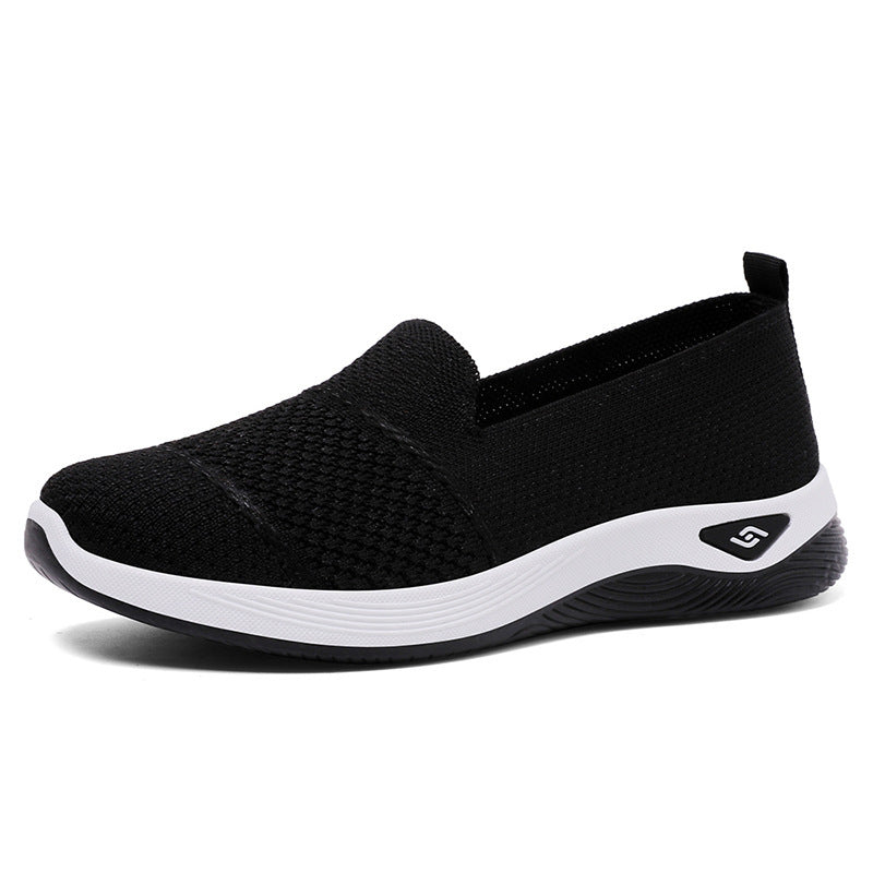 Damen Atmungsaktive Slip-On Freizeitschuhe mit elastischer Sohle EB