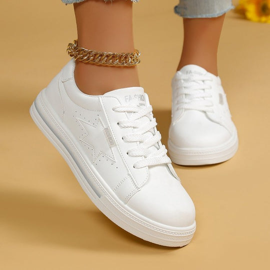 Damen Sneakers mit modischem Sternenmotiv und dämpfender Sohle EB