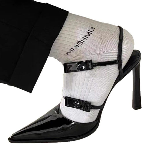 Damen elegante spitze Slingback-Pumps EB