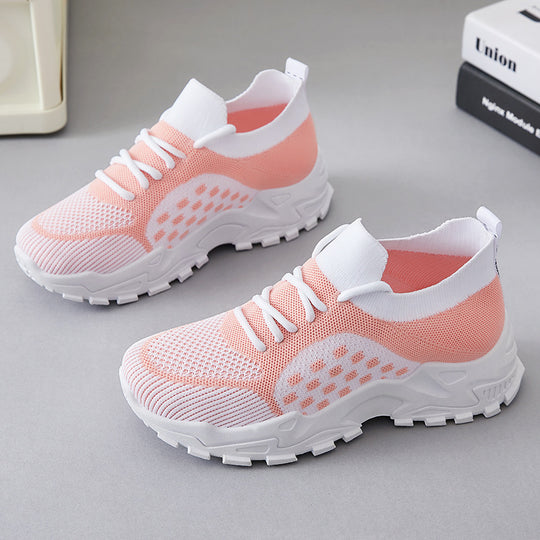 Damen Leichte und atmungsaktive Sneakers mit strukturiertem Obermaterial EB