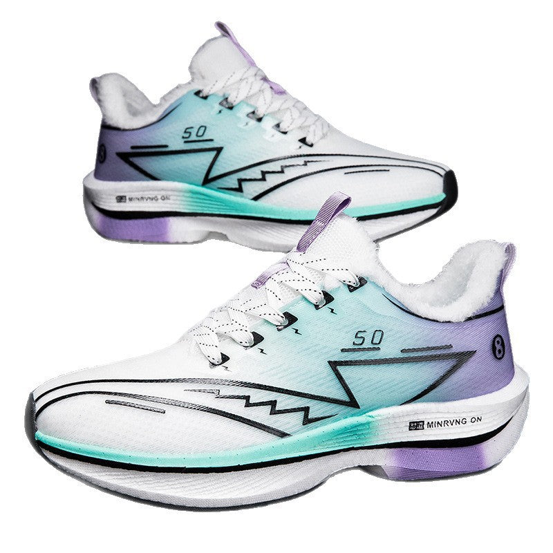 Damen nan gefütterte Thermo-Sneaker mit Teddyfutter, stoßdämpfender Keilsohle und rutschfester Laufsohle EB