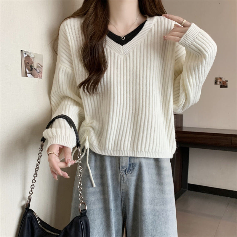 Damen lässiger Strickpullover EB
