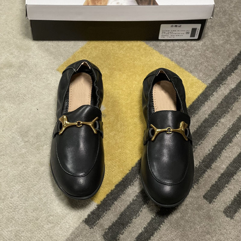 Damen Mokassins mit modischem Schnallen-Detail EB