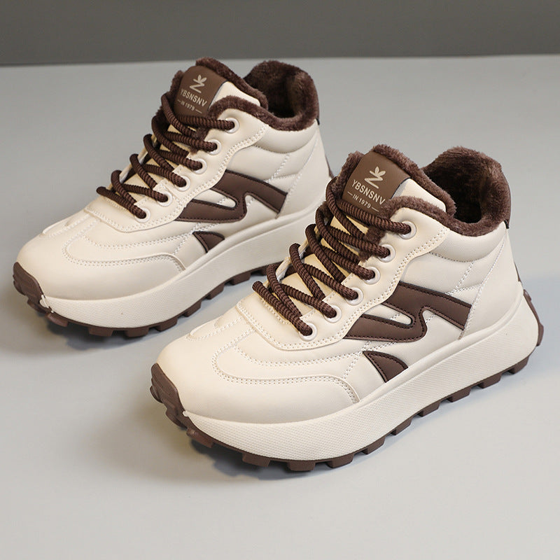 Damen Hohe Schnürstiefel mit kuscheligem Innenfutter EB