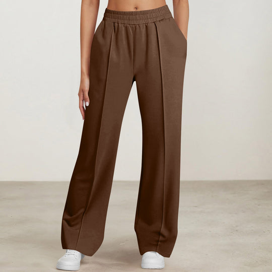 Damen nan elegante Bundfalten-Hose mit hohem Komfortbund, Bügelfalte und seitlichen Eingrifftaschen EB