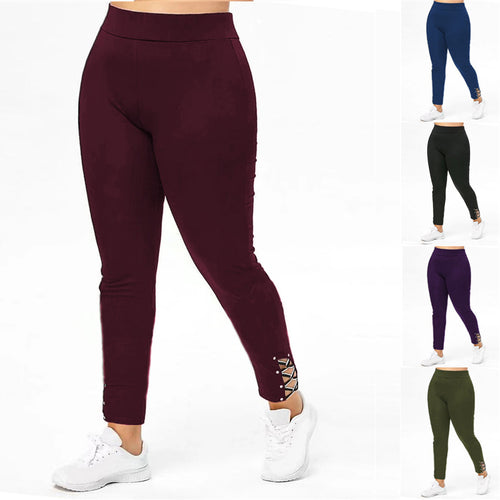 Damen Sportleggings mit dekorativen Schnürdetails EB