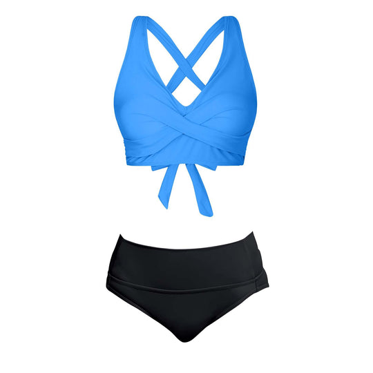 Damen Zweiteiliger Badeanzug mit floralem Design EB