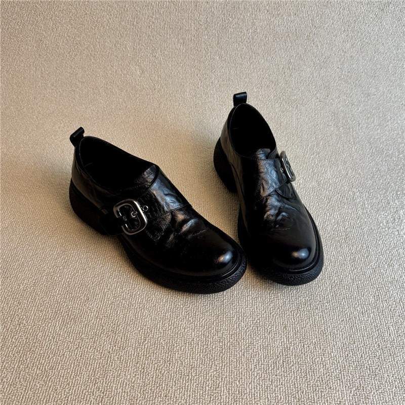Damen elegante und komfortable Mokassins mit modischen Schnallen EB