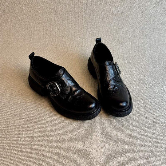 Damen elegante und komfortable Mokassins mit modischen Schnallen EB