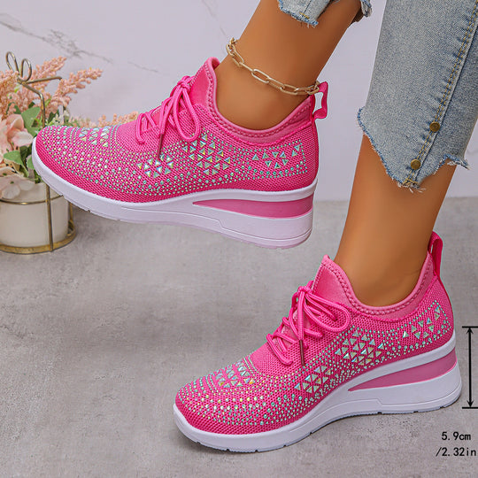 Damen Komfortable Sneaker mit modischem Netzdesign EB