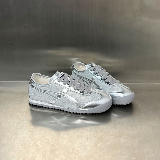 Damen Sportliche Sneakers mit glitzerndem Obermaterial und rutschfester Sohle EB