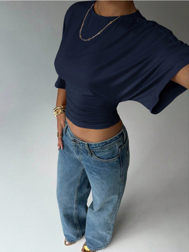 Damen Kurzärmliges Crop-Top EB