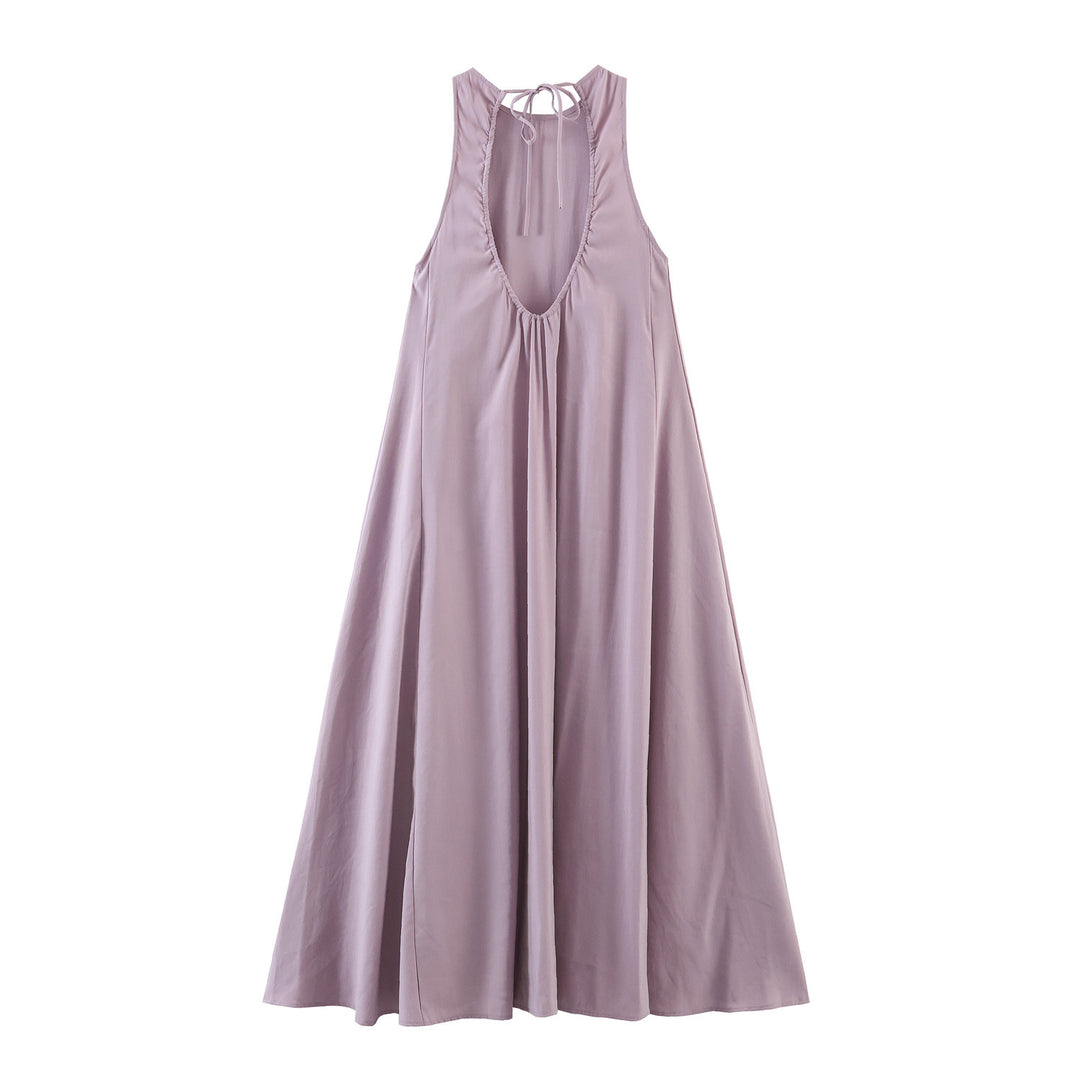 Damen Maxikleid mit elegantem Rückenausschnitt und schwingendem Schnitt EB