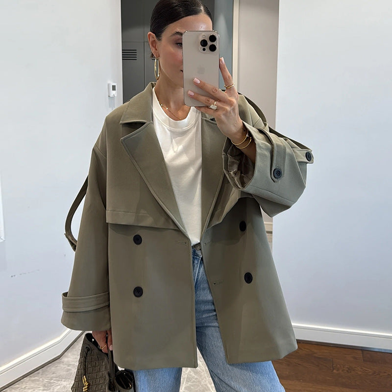Damen Modischer Oversize-Trenchcoat EB