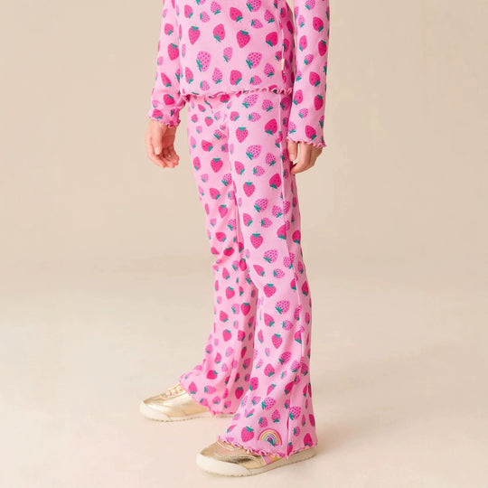 Mädchen Leggings mit fröhlichem Erdbeer-Muster EB