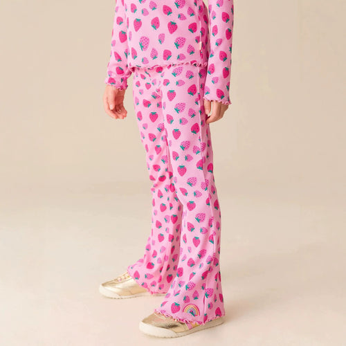 Mädchen Leggings mit fröhlichem Erdbeer-Muster EB