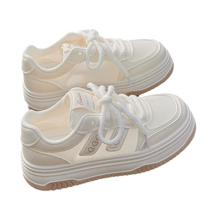 Damen Sportliche Sneakers mit atmungsaktiver Netzstruktur und stoßdämpfender Sohle EB