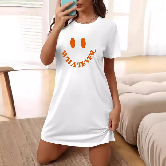 Damen Oversized T-Shirt mit inspirierendem Schriftzug und auffälligem Grafikdesign EB