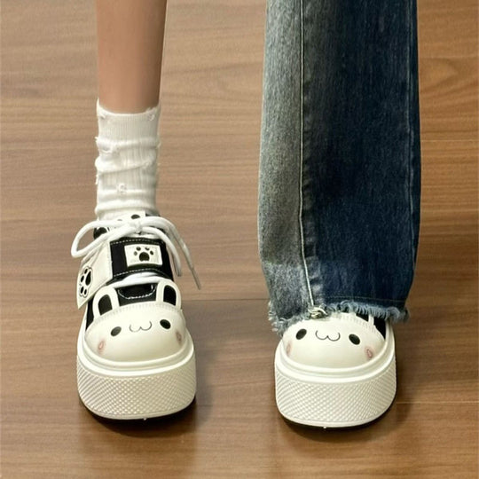 Damen Sneaker mit verspieltem Tiermotiv und weicher Sohle EB