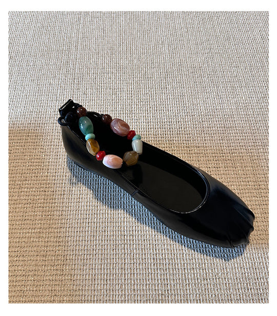 Damen Ballerina-Schuhe mit verspieltem Riemendetail und bequemer Sohle EB