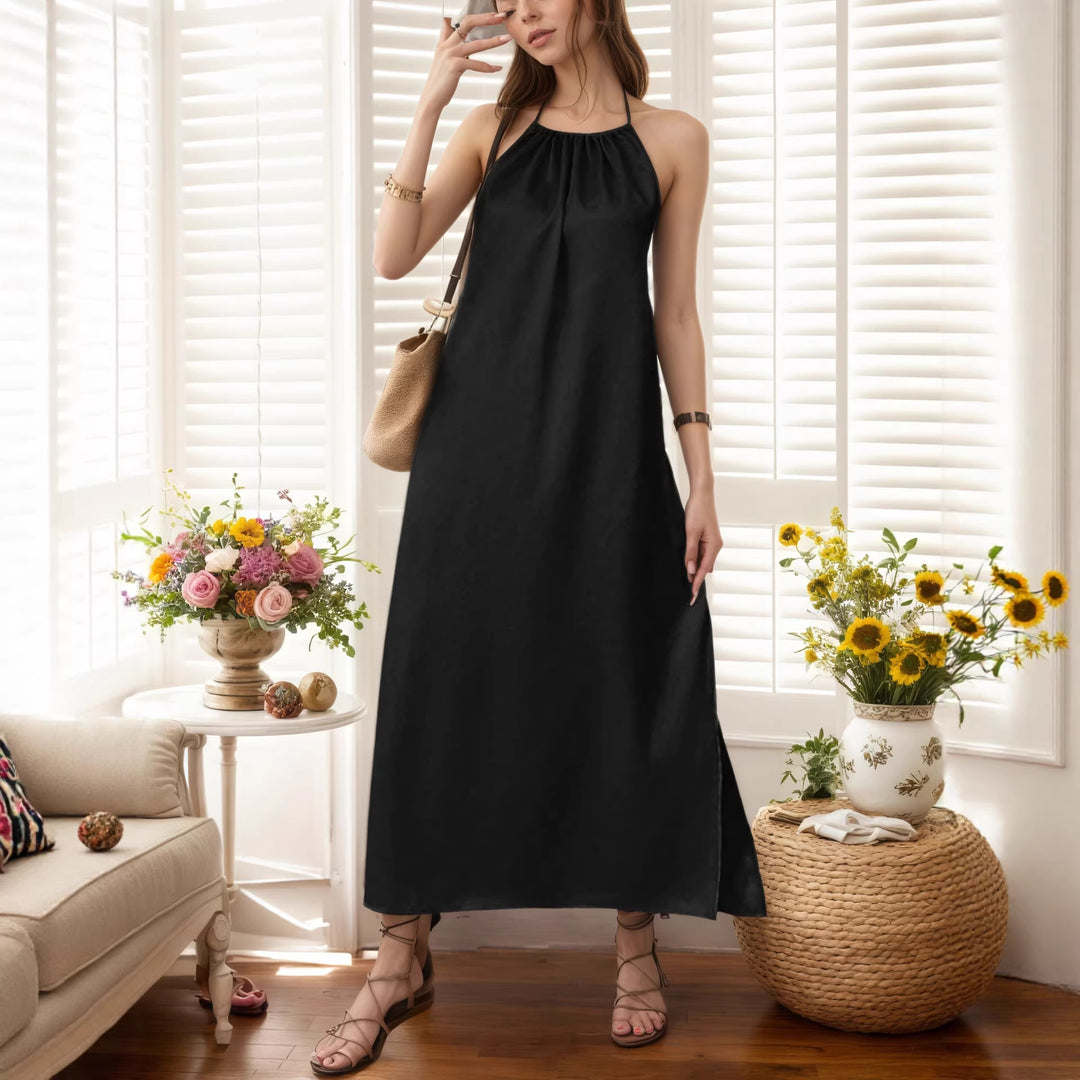 Damen Maxi-Kleid mit elegantem Halterbügel EB