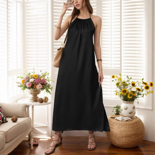 Damen Maxi-Kleid mit elegantem Halterbügel EB