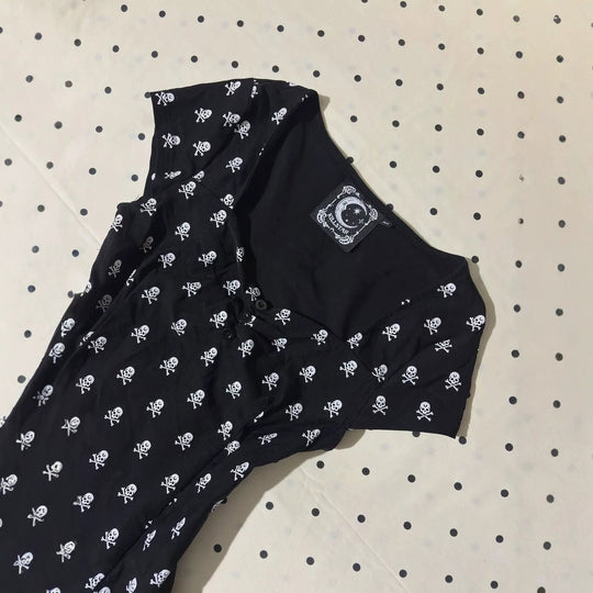 Damen Baumwollshirt mit Totenkopf-Muster EB