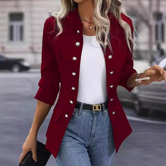 Damen Blazer mit stylishen Druckknöpfen und eleganter Passform EB