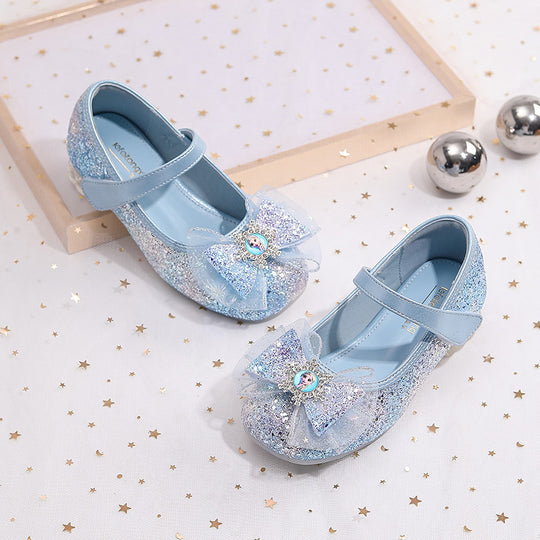 Damen Glitzernde Ballerinas mit Schleife EB
