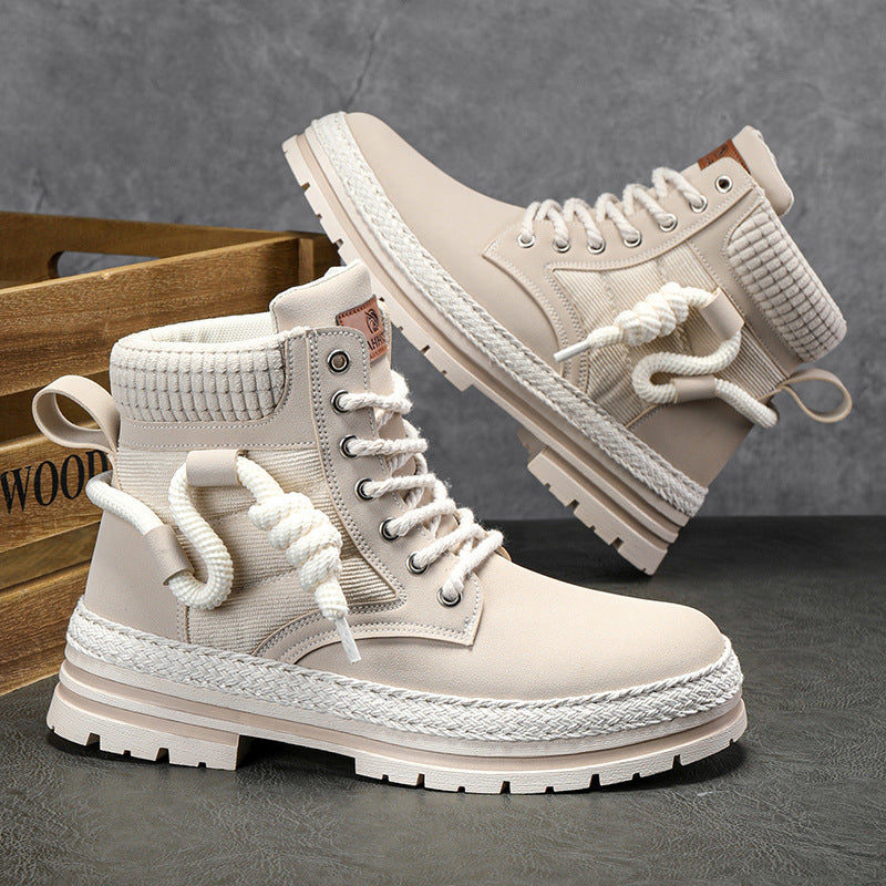 Damen modische und bequeme Winterstiefel mit hohem Kragen und rutschfester Sohle EB