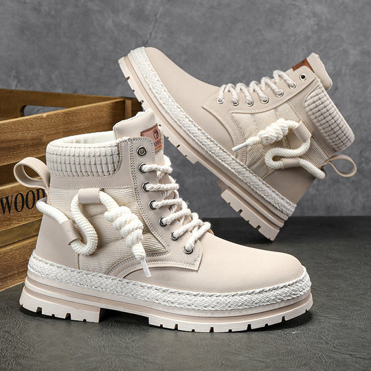 Damen modische und bequeme Winterstiefel mit hohem Kragen und rutschfester Sohle EB