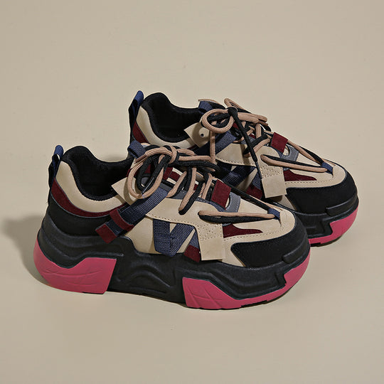 Damen Sportliche Chunky Sneakers mit innovativer Schnürtechnologie EB