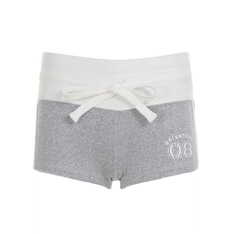 Damen Freizeitshorts mit elastischem Bund und dekorativem Bindegürtel EB