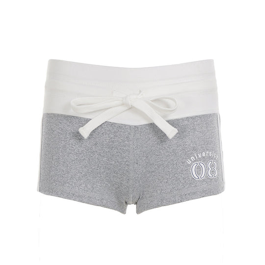 Damen Freizeitshorts mit elastischem Bund und dekorativem Bindegürtel EB